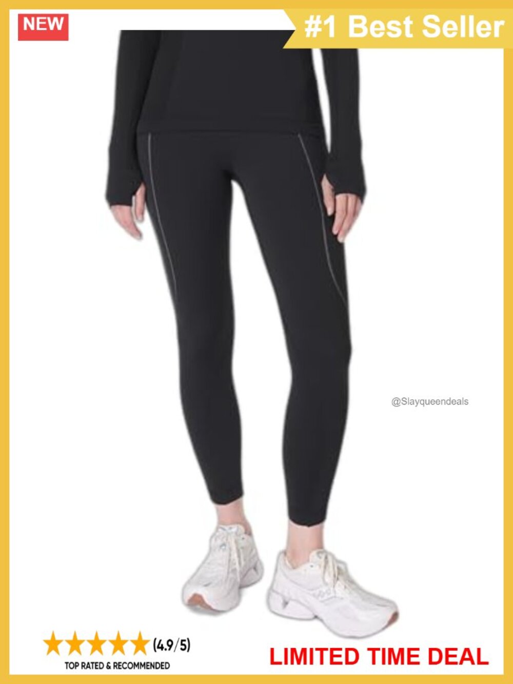 Sustainable High Waist Fleece Running Leggings for Women